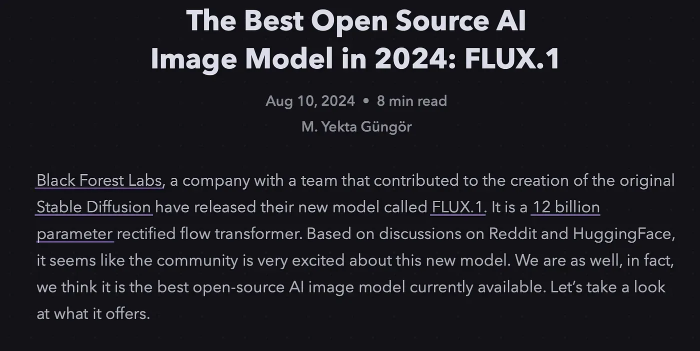 stablecog article on Flux.1 Black Forest labs